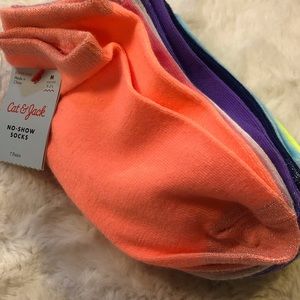 Cat & Jack No Show Sparkle Socks 7 Pair, NWT